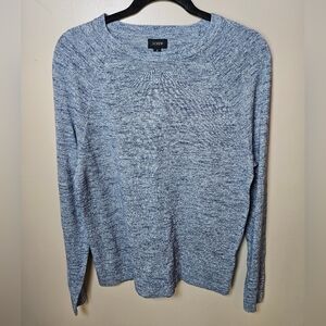 J Crew Men's Blue Linen Cotton Crewneck Lightweight Sweater Small Breathable